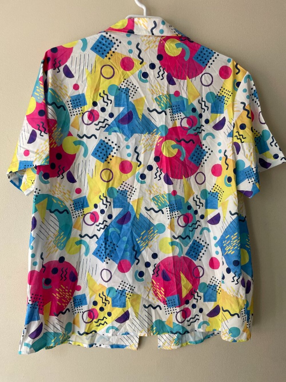 Retro 80s/90s Geometric Button-Up Shirt